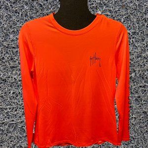 **NEW** - MEN'S GUY HARVEY LONG SLEEVE PERFORMANCE SHIRT - LIVING CORAL
